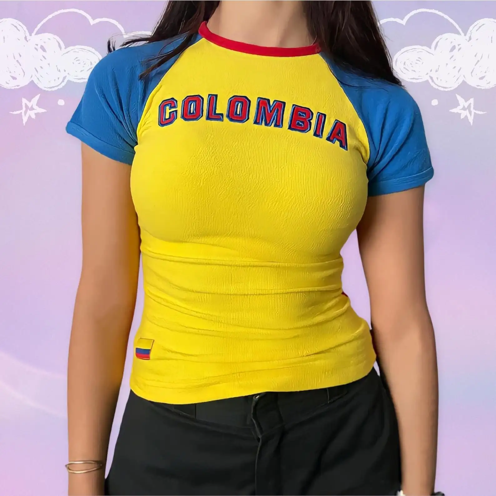 Colombia Art Printed Cropped Tops Women Y2k Clothes Gothic Vintage Girls T Shirts 2000s Grunge Tshirt Streetwear Dropshipping
Colombia Art Printed Cropped Tops Women Y2k Clothes Gothic Vintage Girls T Shirts 2000s Grunge Tshirt Streetwear Dropshipping