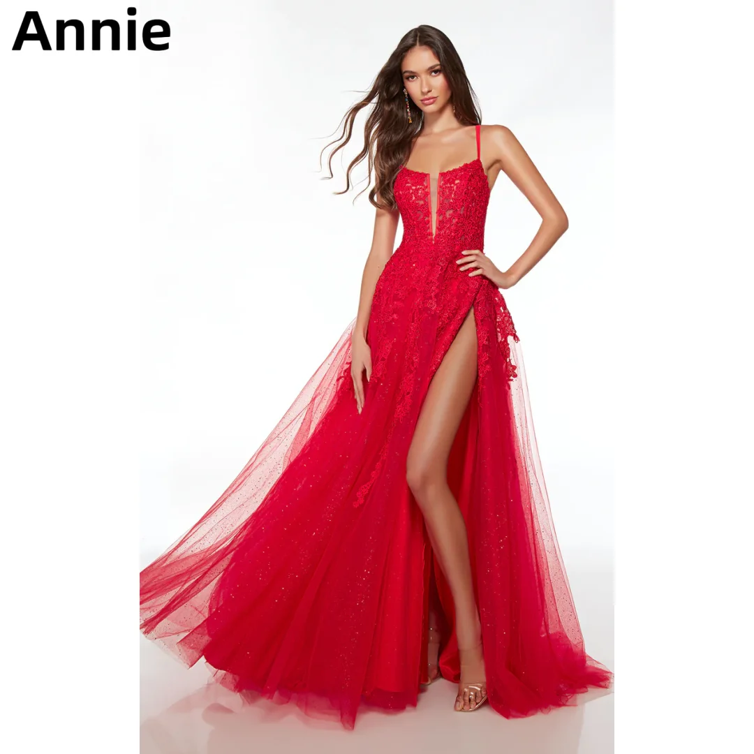 Annie Red Prom Dresses Glitter Tulle Embroidery Graduate Prom Dress Ladies Formal Wear Party Dresses 2024Vestidos De Noche
Annie Red Prom Dresses Glitter Tulle Embroidery Graduate Prom Dress Ladies Formal Wear Party Dresses 2024Vestidos De Noche