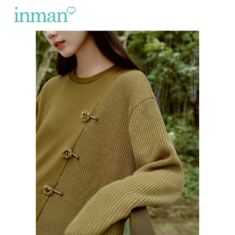 INMAN Women Sweatshirts 2023 Autumn Long Sleeve Round Neck Loose Hoodies New Chinese Style Flower Buckle Design Casual Pullover
INMAN Women Sweatshirts 2023 Autumn Long Sleeve Round Neck Loose Hoodies New Chinese Style Flower Buckle Design Casual Pullover
