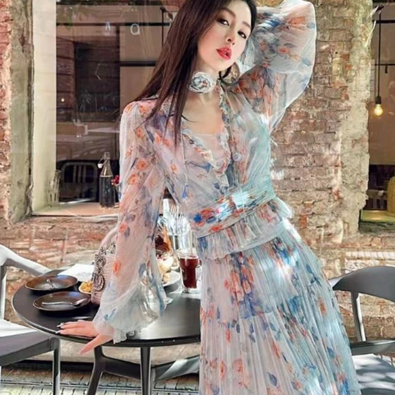 Chiffon Flower Dress for Women's 2023 Summer New Fashion Elegant Style Flower Silk Colorful High Grade Fairy Long Dress
Chiffon Flower Dress for Women's 2023 Summer New Fashion Elegant Style Flower Silk Colorful High Grade Fairy Long Dress