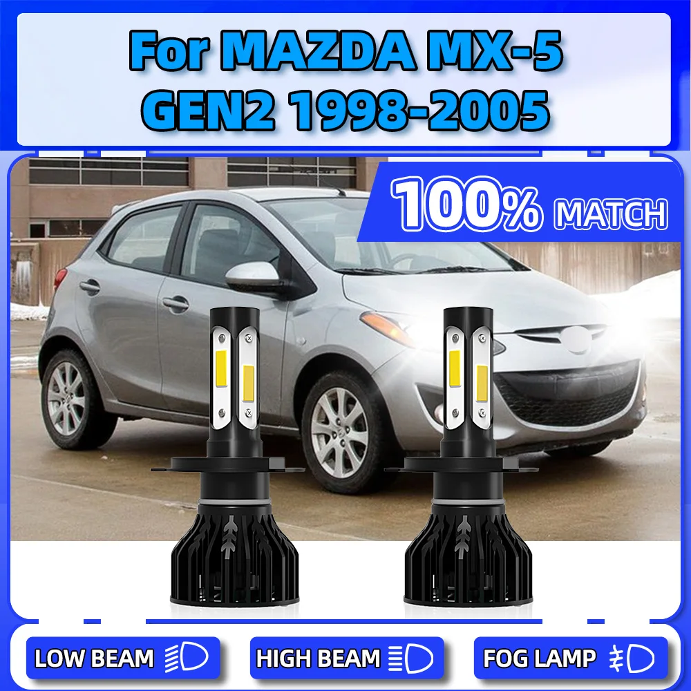 H4 Canbus LED Headlight 20000LM Car Front Lights 120W Auto Lamps For MAZDA MX-5 GEN2 1998 1999 2000 2001 2002 2003 2004 2005
H4 Canbus LED Headlight 20000LM Car Front Lights 120W Auto Lamps For MAZDA MX-5 GEN2 1998 1999 2000 2001 2002 2003 2004 2005