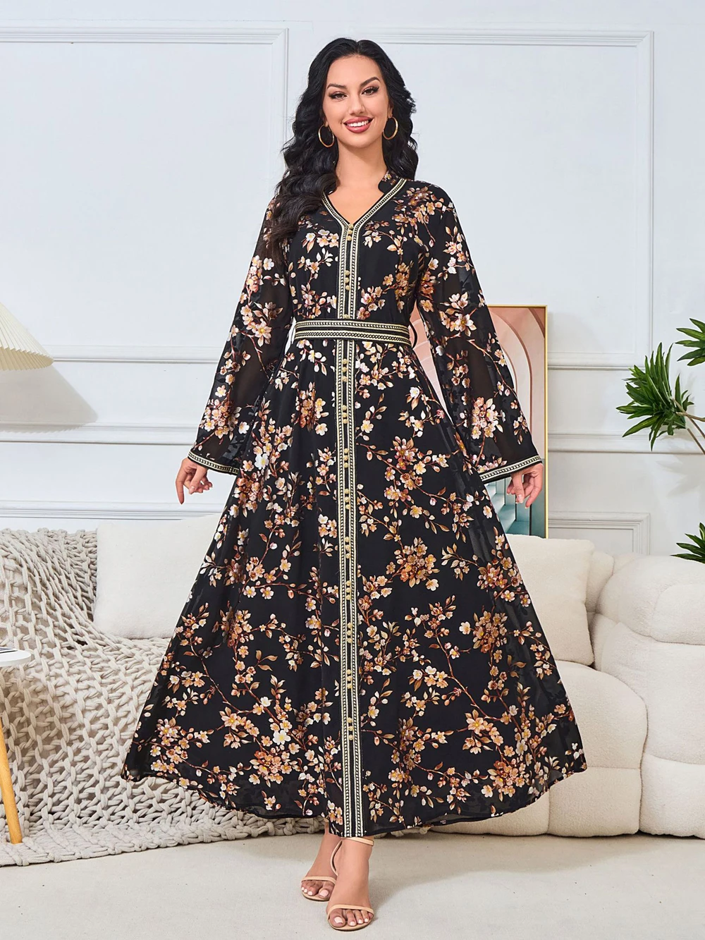 

Black Abaya For Women Wearing Ramadan Women's Clothing Muslim Veiled Dress Arabian Clothes Prayer Outfit Wedding Moroccan Caftan