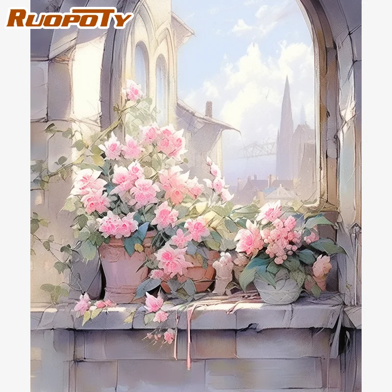 RUOPOTY Decorative Painting By Numbers On Canvas Pink Flowers Coloring On Numbers Handpainted Wall Decor Gift For Adults
RUOPOTY Decorative Painting By Numbers On Canvas Pink Flowers Coloring On Numbers Handpainted Wall Decor Gift For Adults