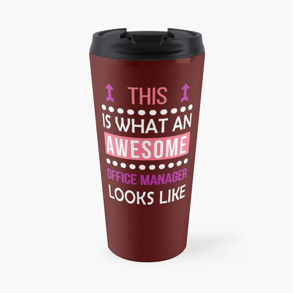 

Office Manager Awesome Looks Funny Birthday Christmas Travel Coffee Mug Coffee Cups Cup Of Coffee Thermal Coffee Bottle