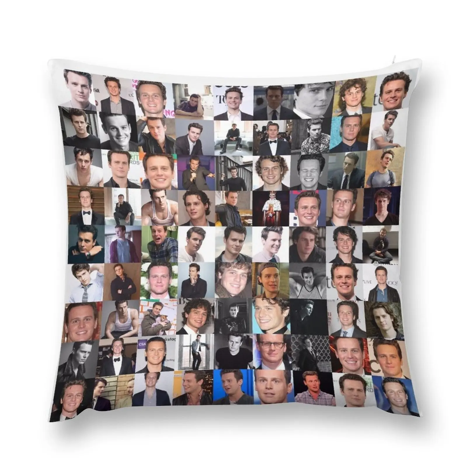 

Jonathan Groff Collage - Many Items Available Throw Pillow luxury decor sleeping pillows pillows decor home