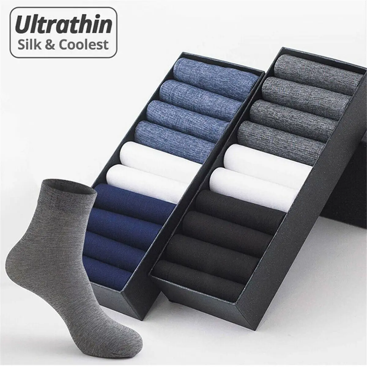 Soft Breathable Solid Color Casual Male Crystal Silk Men's Sock Business Black Ultra-thin Summer Socks
Soft Breathable Solid Color Casual Male Crystal Silk Men's Sock Business Black Ultra-thin Summer Socks