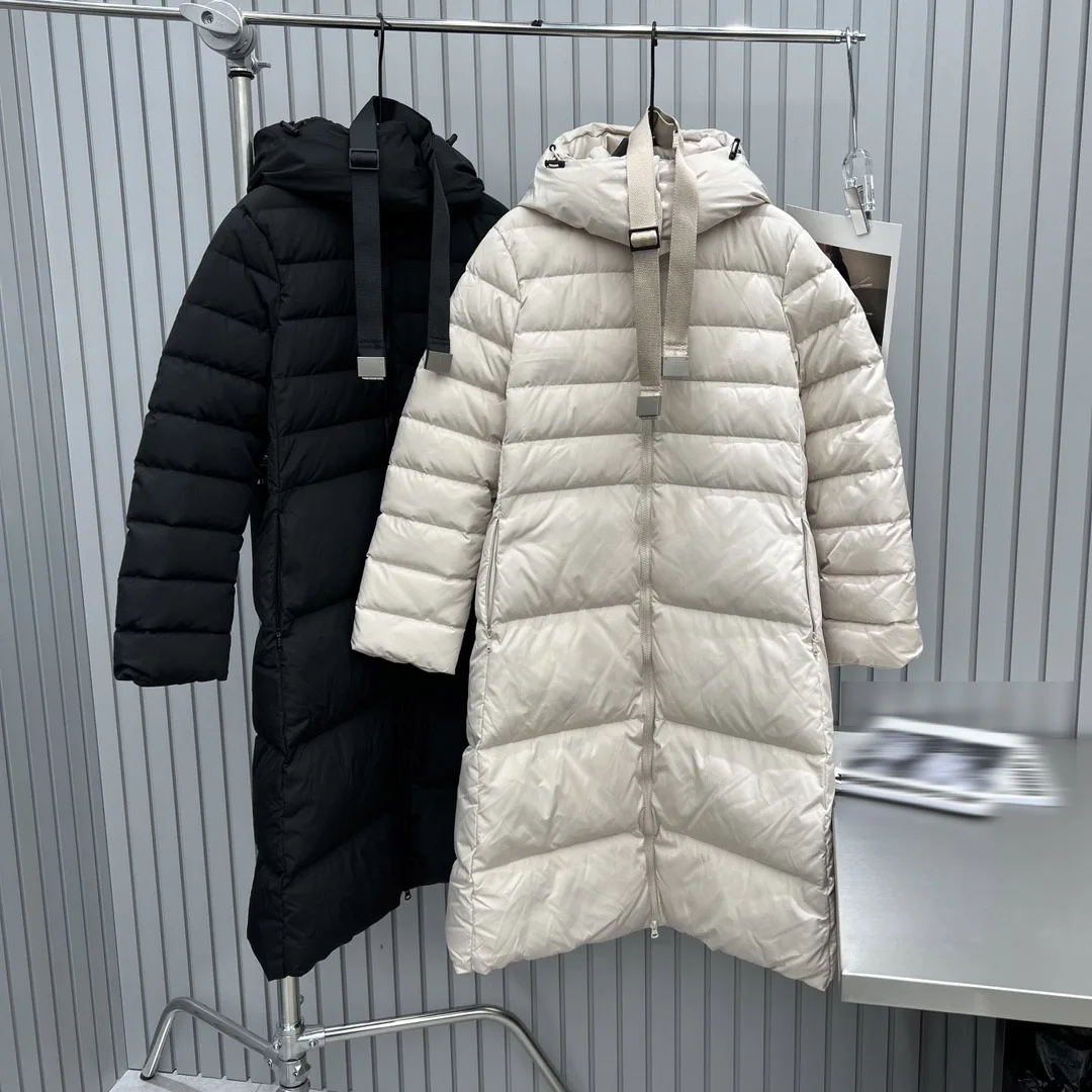 Women's Clothing Long belted hooded down jacket Autumn Winter New 170
Women's Clothing Long belted hooded down jacket Autumn Winter New 170