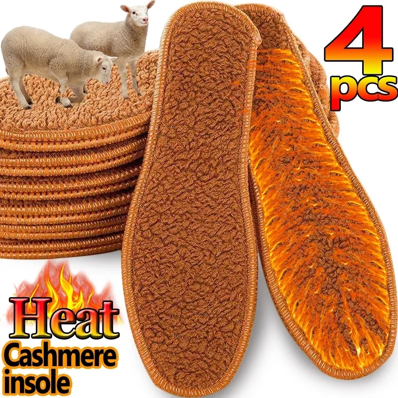 

Thicken Thermal Insoles Winter Warm Heated Soft Plush Insole for Shoes Snow Boots Shoe Pad Simulation Cashmere Insert Insoles