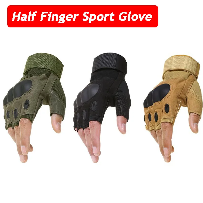 

Tactical Hard Knuckle Half finger Gloves Men's Army Military Combat Hunting Shooting Airsoft Paintball Police Duty Fingerless