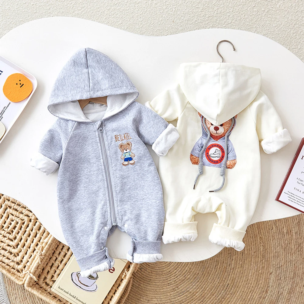 Baby hooded jumpsuit autumn newborn outfit infant clothes spring and autumn romper kids cartoon embroidered bear crawling
Baby hooded jumpsuit autumn newborn outfit infant clothes spring and autumn romper kids cartoon embroidered bear crawling