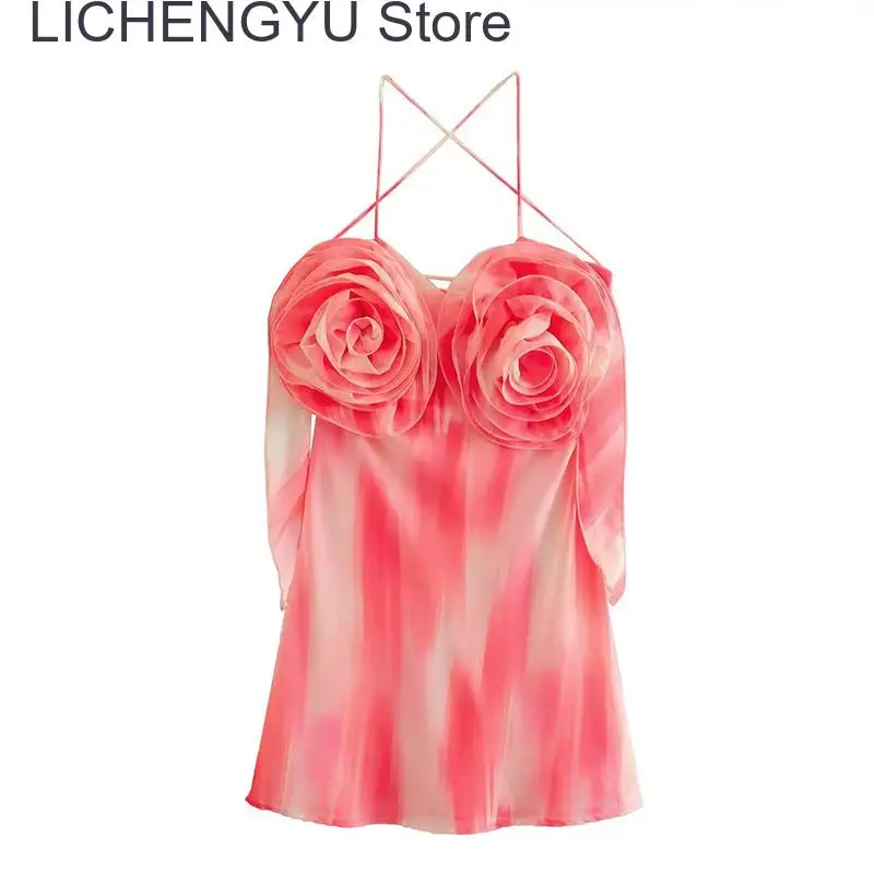 New Summer Flower Sleeveless Slip Dress Sexy Print Mini Hip Package Female Dresses Fashion Pink Vacation Lady Vestidos
New Summer Flower Sleeveless Slip Dress Sexy Print Mini Hip Package Female Dresses Fashion Pink Vacation Lady Vestidos