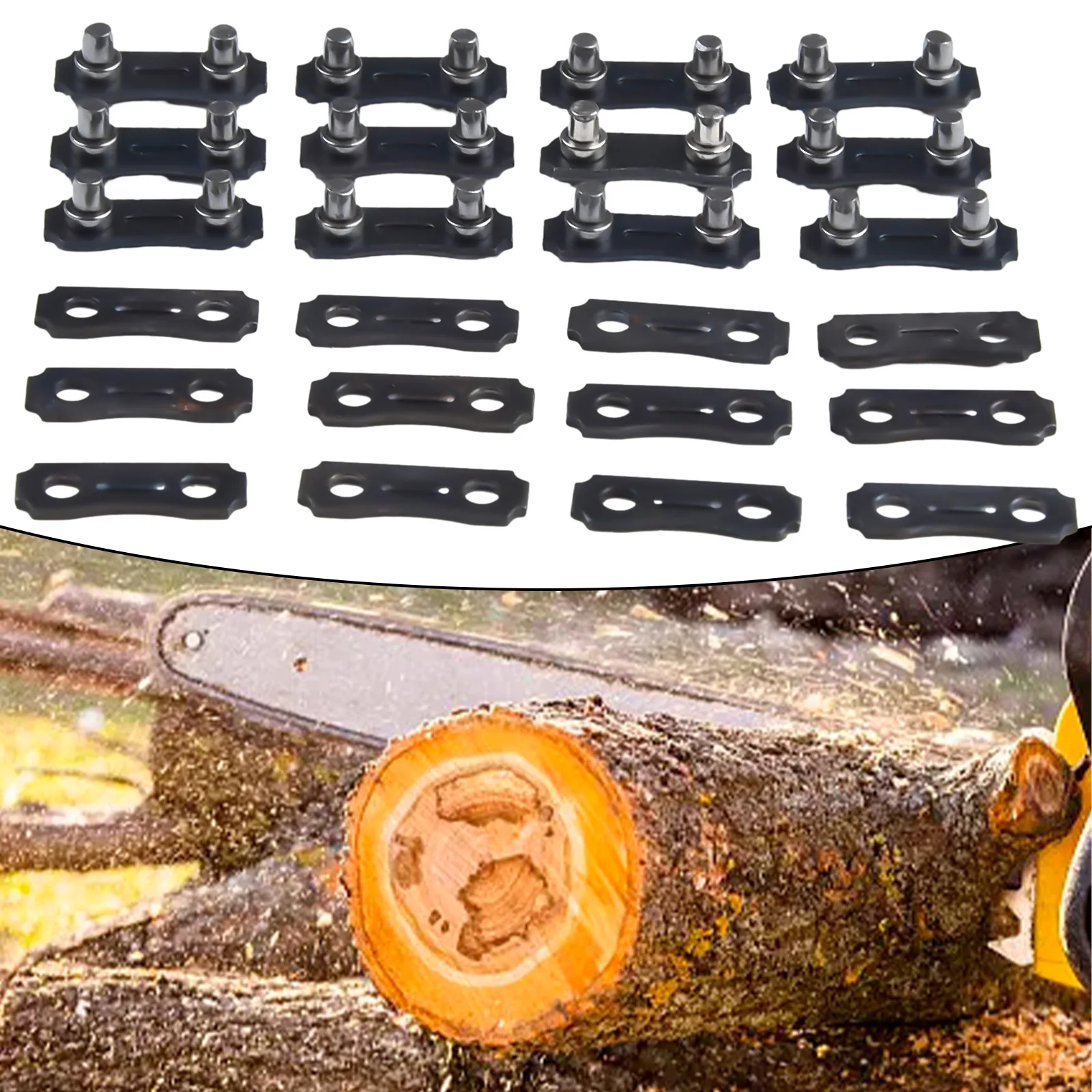 12 Sets Heavy Duty Chainsaw Chain Repair Kits Drive Links Part 3/8 LP .050 Inch Links Tie Straps Tie Straps Accessories
12 Sets Heavy Duty Chainsaw Chain Repair Kits Drive Links Part 3/8 LP .050 Inch Links Tie Straps Tie Straps Accessories