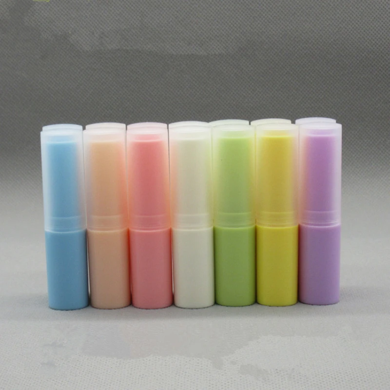 

4g/2.8g Empty Red/Pink/Blue/Purple Cosmetic Small Lipbalm Tube DIY Makeup Lipstick Sample Sack Pack Container with matte cover