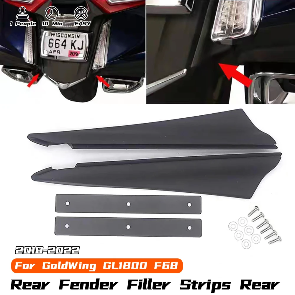 

For Honda Goldwing GL1800 GL 1800 F6B 2018 - 2020 2019 Motorcycle Black Rear Fender Filler Strips Rear fender baffle