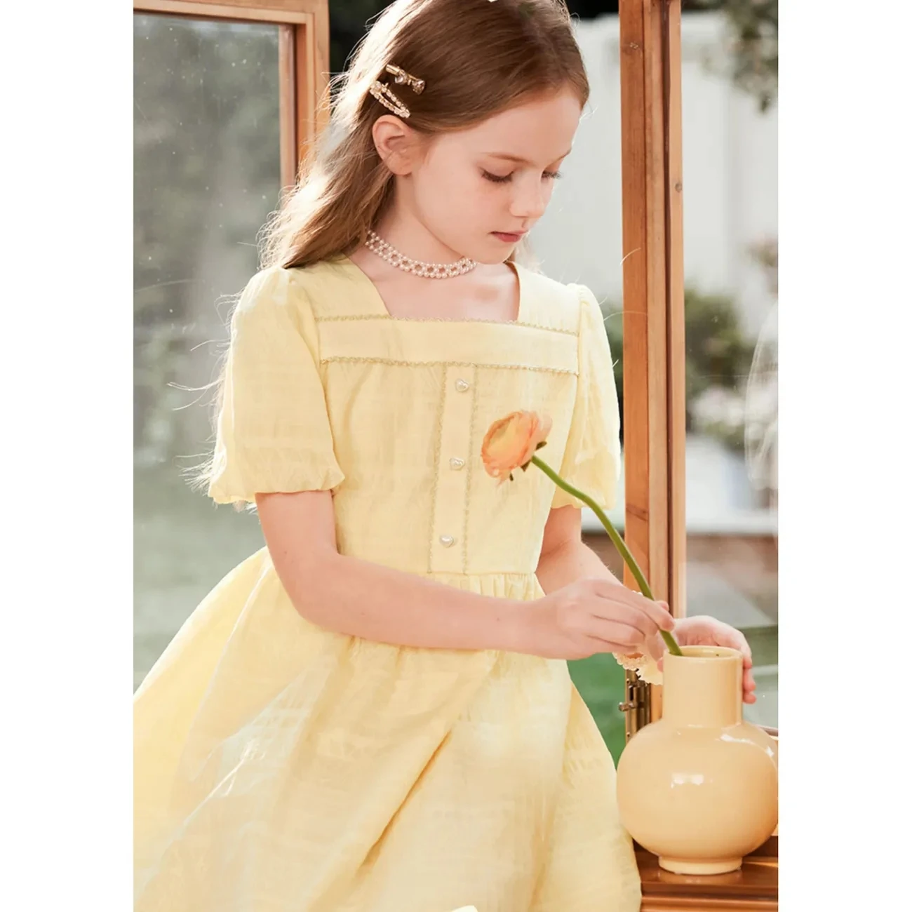Kids Girls Summer Dreeses Yellow Cotton Short Sleeve Princess Dress Teenage Children Clothing Girl Casual Dress fits 6-14Years
Kids Girls Summer Dreeses Yellow Cotton Short Sleeve Princess Dress Teenage Children Clothing Girl Casual Dress fits 6-14Years