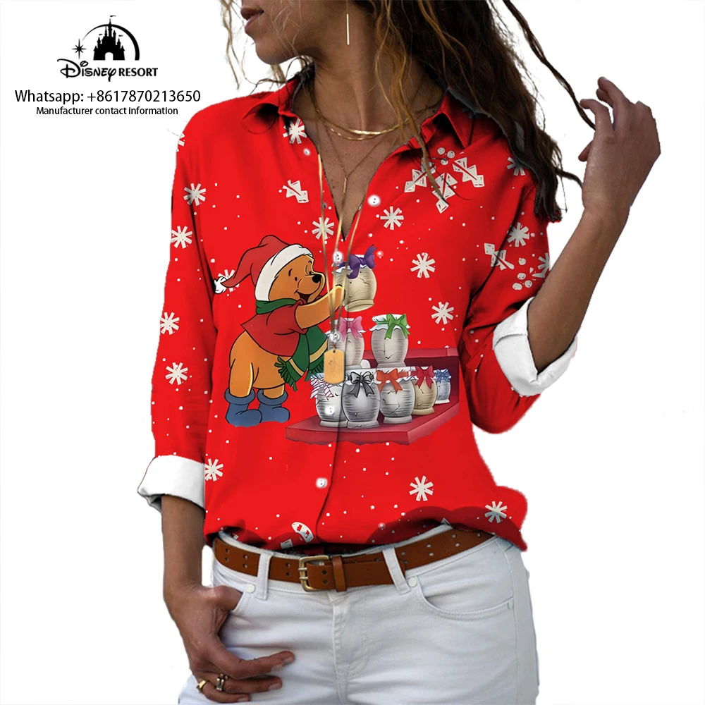 Fall New Christmas Disney Brand Winnie the Pooh and Mickey Anime Women's Hip Hop Harajuku Shirts Fashion Casual Ladies Tops Y2K
Fall New Christmas Disney Brand Winnie the Pooh and Mickey Anime Women's Hip Hop Harajuku Shirts Fashion Casual Ladies Tops Y2K