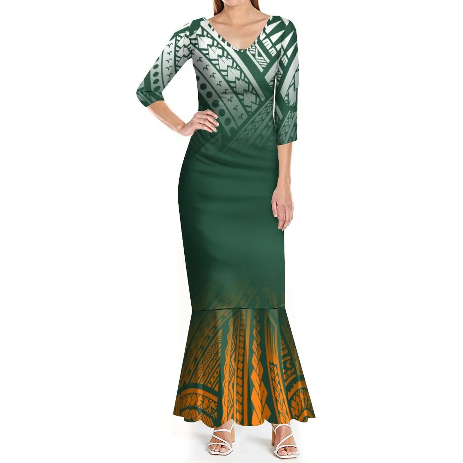 Polynesian Vintage Art Pattern New Design Customized Women's Long Dress V-neck Temperament Dress Women's Dress
Polynesian Vintage Art Pattern New Design Customized Women's Long Dress V-neck Temperament Dress Women's Dress