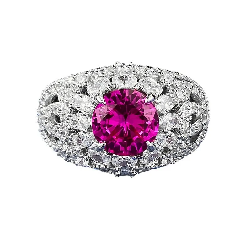 S925 Silver Fashion minimalist 8.0mm Pink Diamond Ring with Round Diamond Ring for European Beauty
S925 Silver Fashion minimalist 8.0mm Pink Diamond Ring with Round Diamond Ring for European Beauty