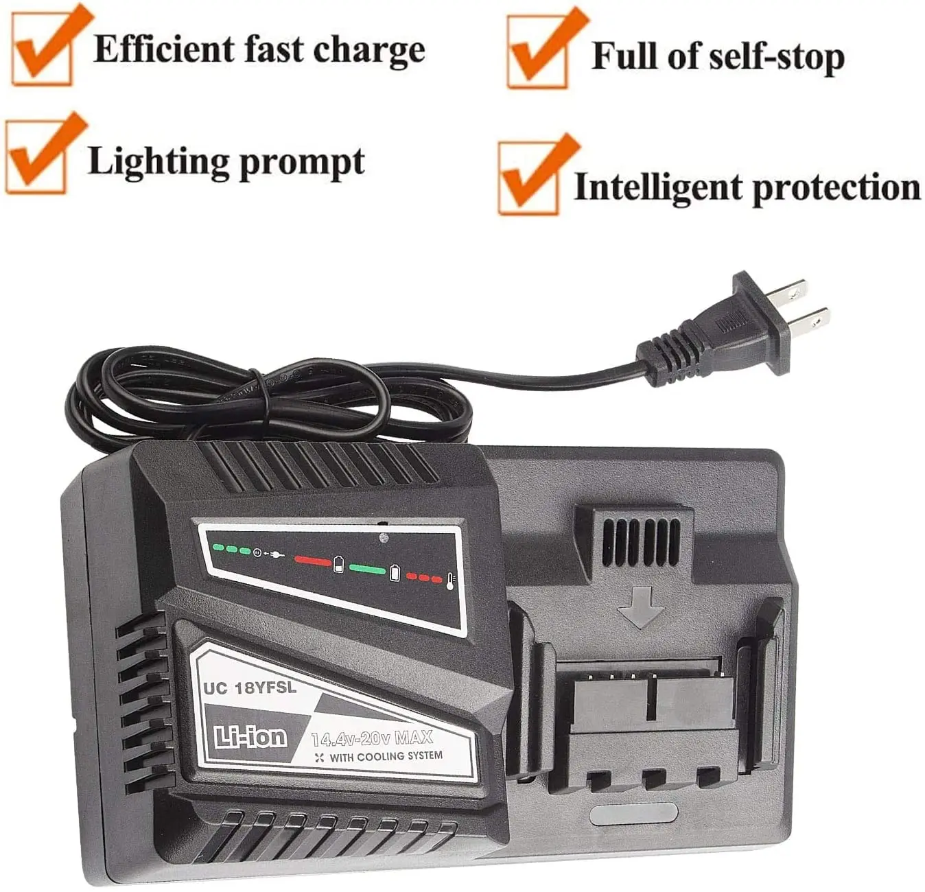 Electric Drill Screwdriver Accessory UC18YSFL Li-ion Battery Charger Charging Current 4.5A For Hitachi 14.4V 18V Series Tool 
Electric Drill Screwdriver Accessory UC18YSFL Li-ion Battery Charger Charging Current 4.5A For Hitachi 14.4V 18V Series Tool