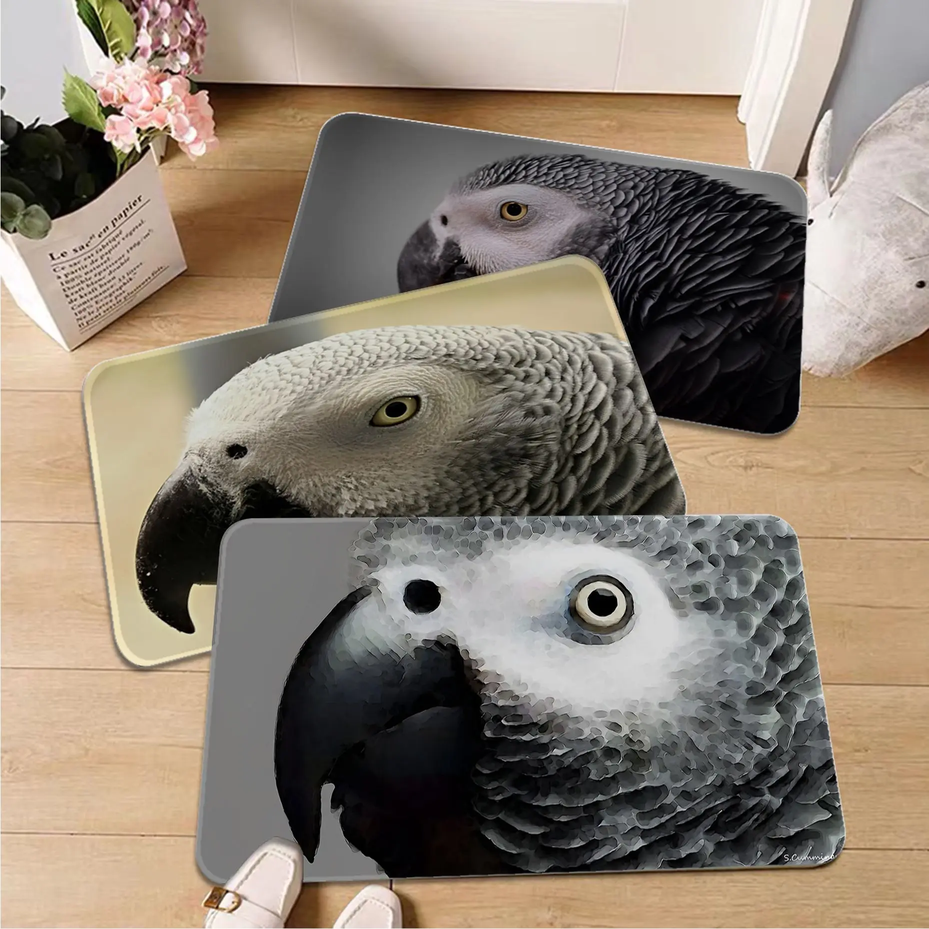 African Grey Parrot Floor Carpet Cheaper Anti-slip Modern Living Room Balcony Printed Doormat Area Rug
African Grey Parrot Floor Carpet Cheaper Anti-slip Modern Living Room Balcony Printed Doormat Area Rug