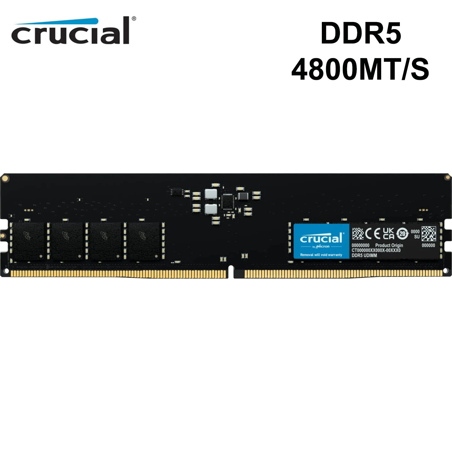 

Модуль оперативной памяти Crucial DDR5 8 ГБ 16 ГБ 32 ГБ 4800 МГц для настольного ПК CL40 UDIMM