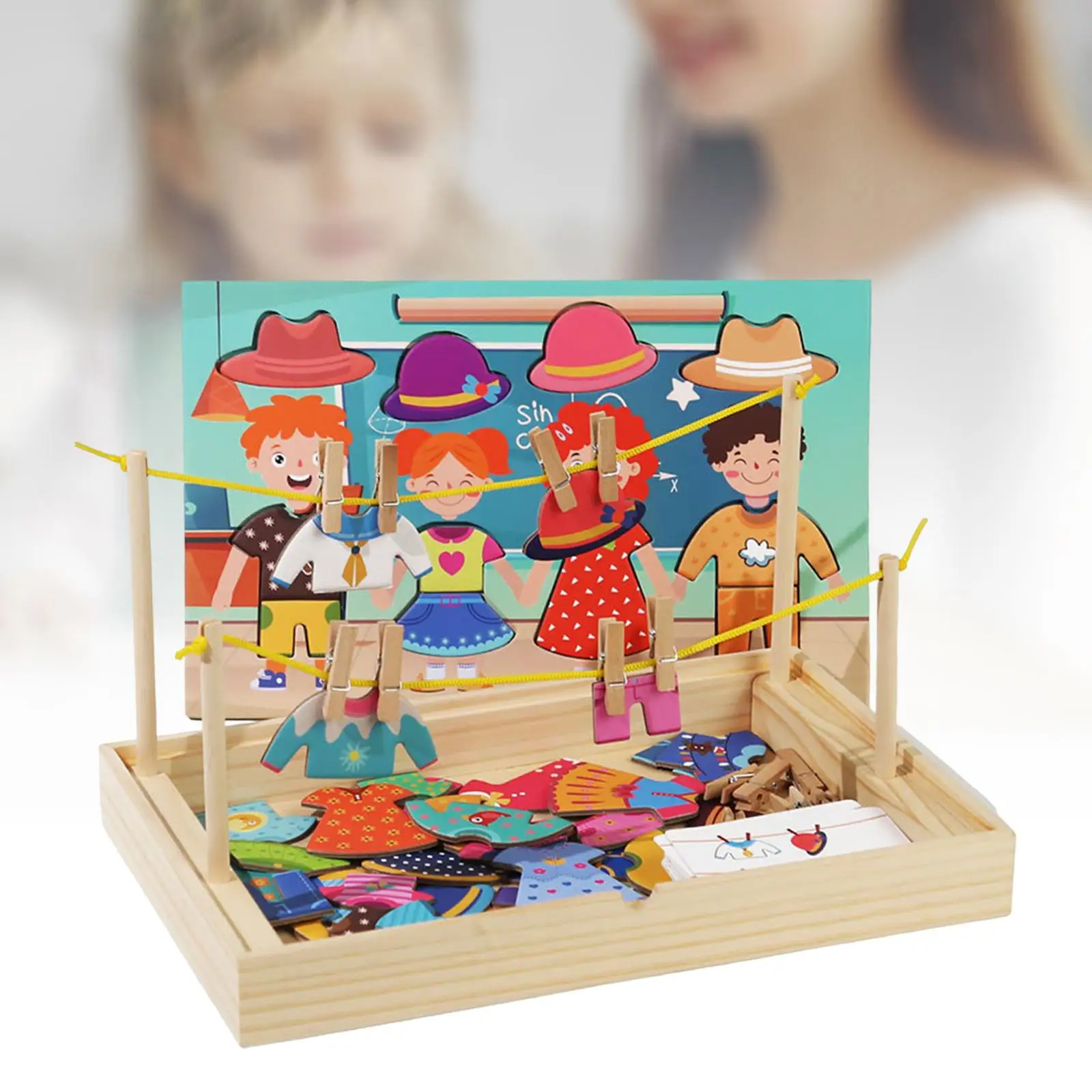 

Wooden Dress up Jigsaw Puzzles Hand Eye Coordination Role Playing Matching Sorting Toy for Ages 2 3 4 5 Kids Birthday Gift