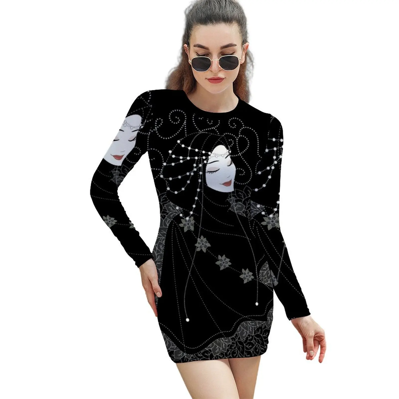 Lady in Black Long-Sleeved Sheath Dress summer outfits for women 2024 dress
Lady in Black Long-Sleeved Sheath Dress summer outfits for women 2024 dress
