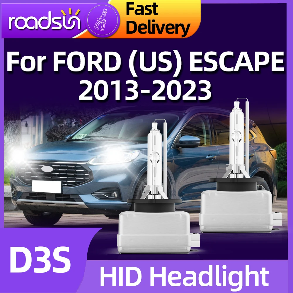 

Roadsun Car HID Xenon Bulb D3S Headlight Replacement 6000K 8000K For FORD ESCAPE 2013 2014 2015 2016 2017 2018 19 20 21 22 2023