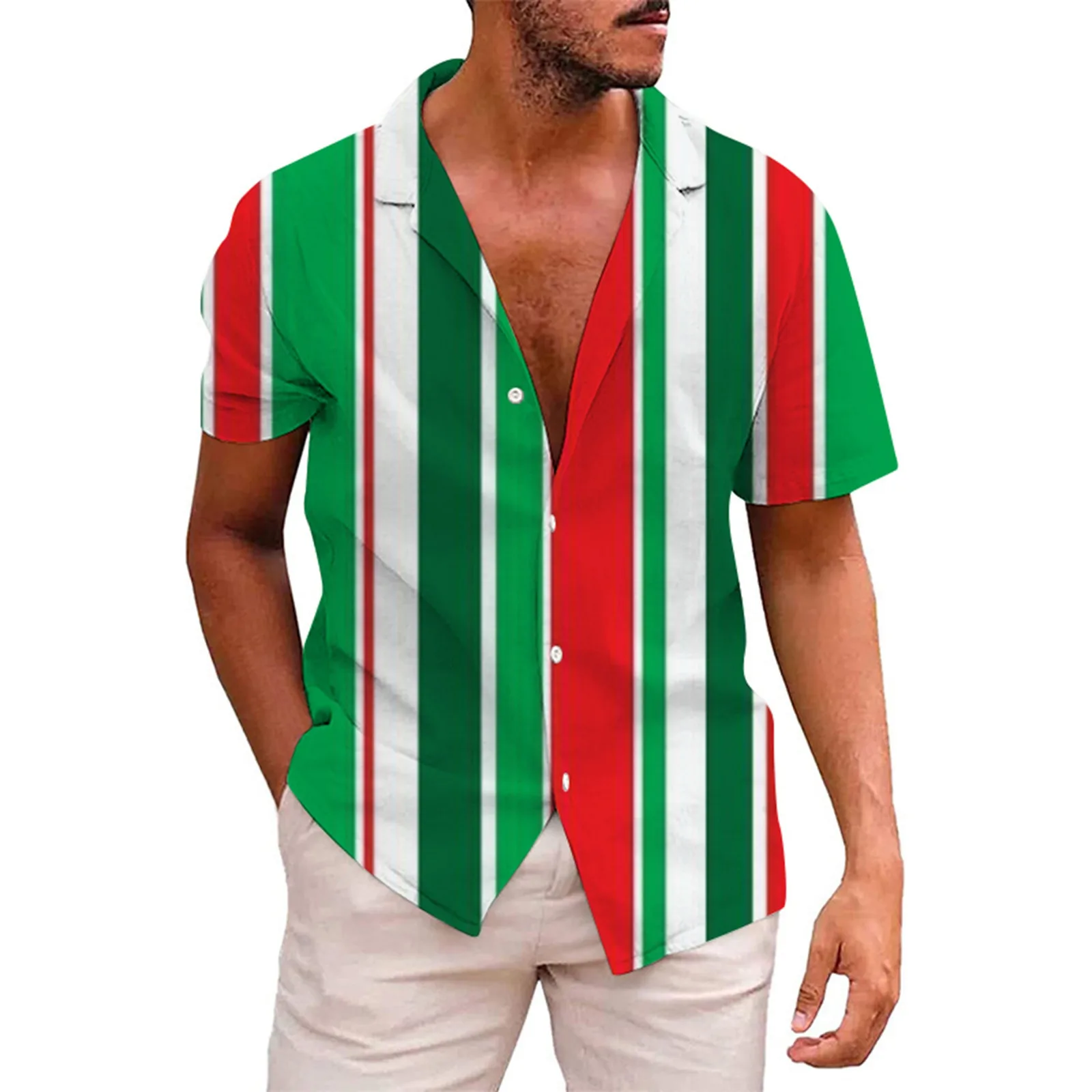 Men's Shirt Short Sleeve Button Up Shirt Men's Casual Striped Summer Beach Print Shirt Retro Solid Shirts
Men's Shirt Short Sleeve Button Up Shirt Men's Casual Striped Summer Beach Print Shirt Retro Solid Shirts