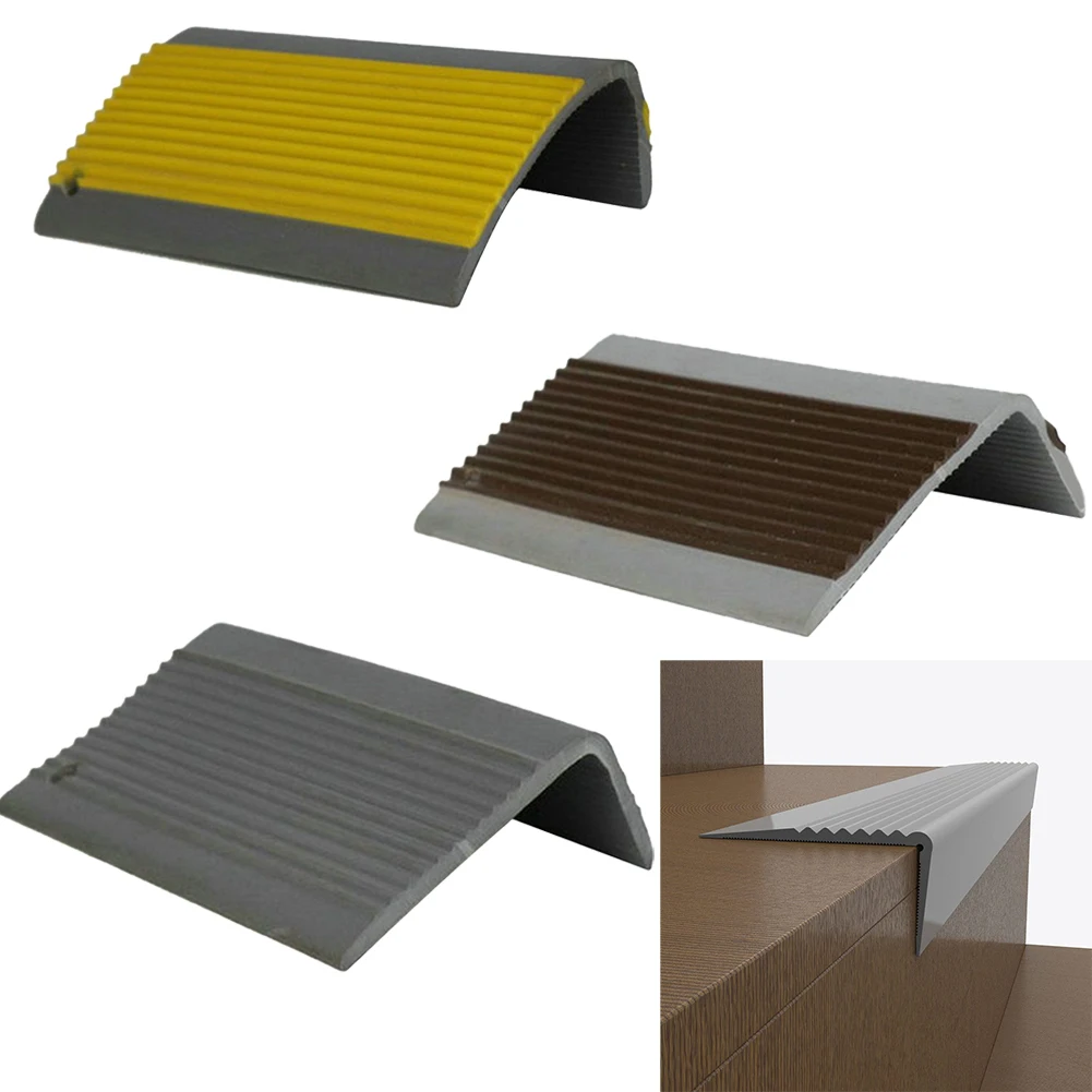 100cm Stair Case Nosing PVC 5cmx2cm Tair Anti Slip Nosing Rubber Angle Step Edge Protective Cover Non-Slip Traction Grip Pads
100cm Stair Case Nosing PVC 5cmx2cm Tair Anti Slip Nosing Rubber Angle Step Edge Protective Cover Non-Slip Traction Grip Pads