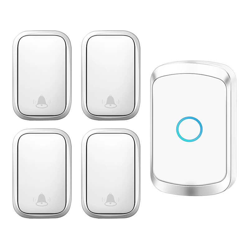 CACAZI self-powered FA50 waterproof wireless doorbell without battery US EU UK plug 4 button 1 receiver smart home electronic do
CACAZI self-powered FA50 waterproof wireless doorbell without battery US EU UK plug 4 button 1 receiver smart home electronic do