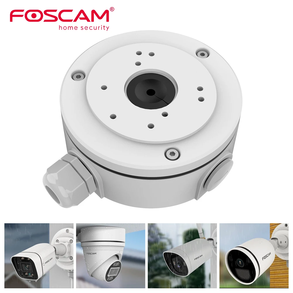 

FOSCAM FABV5 Waterproof Junction Box for V5EP V8EP T5EP T8EP V5P V4EC Poe/WiFi IP Surveillance Camera, Round