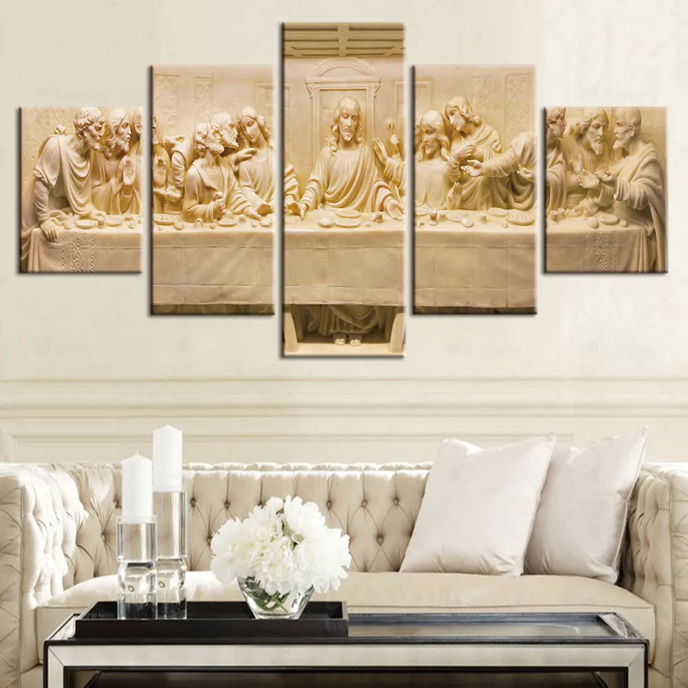 Artsailing Christian God Jesus HD Printed Canvas Painting Wall Art 5 Pieces Last Supper Landscape Poster Living Room Decoration
Artsailing Christian God Jesus HD Printed Canvas Painting Wall Art 5 Pieces Last Supper Landscape Poster Living Room Decoration