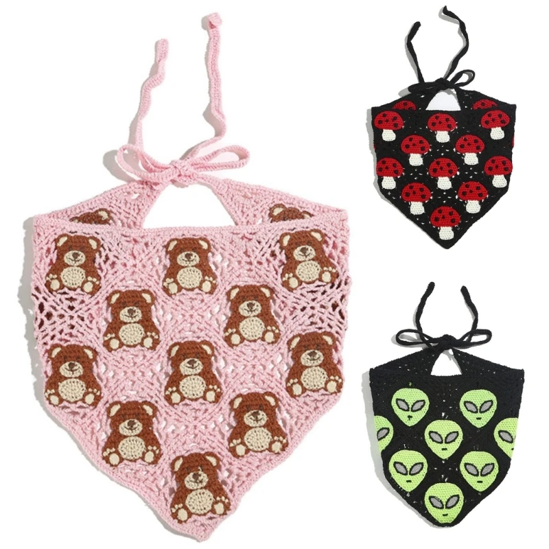 Регулируемый вязаный крючком шарф для волос, повязка для волос для женщин, треугольный платок Y2K, повязка на голову, бандана, 
Регулируемый вязаный крючком шарф для волос, повязка для волос для женщин, треугольный платок Y2K, повязка на голову, бандана,