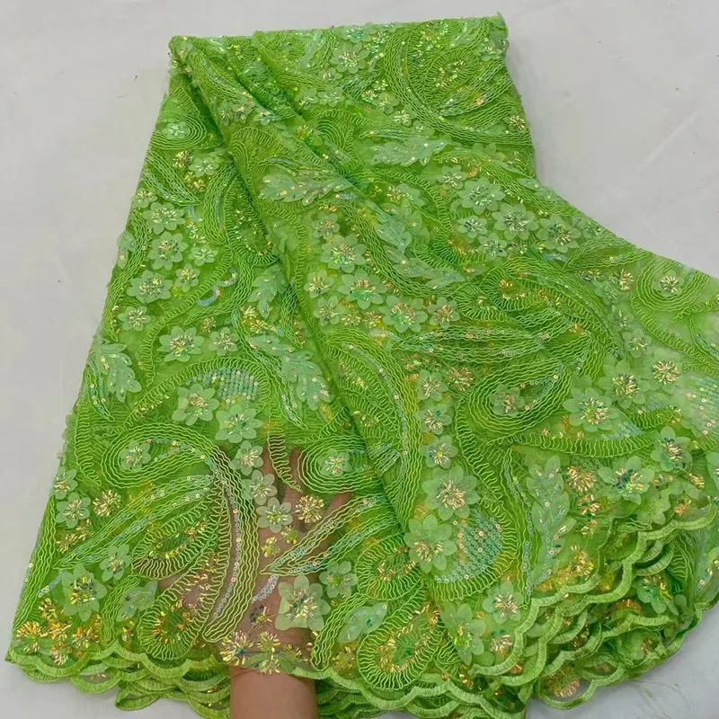 Latest Nigeria Sequined Mesh Lace High Quality 5 YardsFrench Tulle Fabrics For Sewing Wedding TS2007
Latest Nigeria Sequined Mesh Lace High Quality 5 YardsFrench Tulle Fabrics For Sewing Wedding TS2007