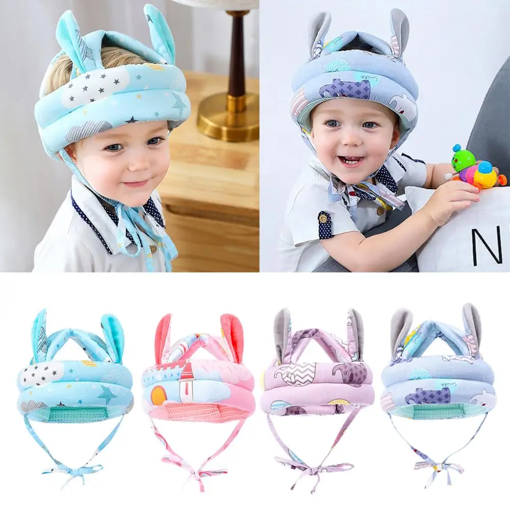 

Cute Baby Safety Helmet Toddler Anti-Collision Protective Hat Soft Comfortable Kids Learn To Walk Head Security & Protection Cap