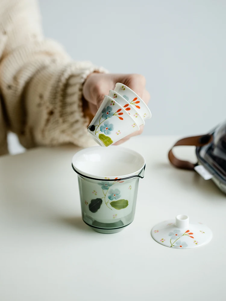 Hand Drawn Small Chinese Granite Quick Cups, OutdOOr Portable CeramiC Travel Tea SetS
Hand Drawn Small Chinese Granite Quick Cups, OutdOOr Portable CeramiC Travel Tea SetS