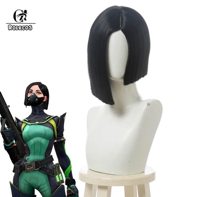 ROLECOS Viper Cosplay Wigs Game Valorant Viper 35cm Short Straight Black Wig Halloween Heat Resistant Synthetic Hair
ROLECOS Viper Cosplay Wigs Game Valorant Viper 35cm Short Straight Black Wig Halloween Heat Resistant Synthetic Hair