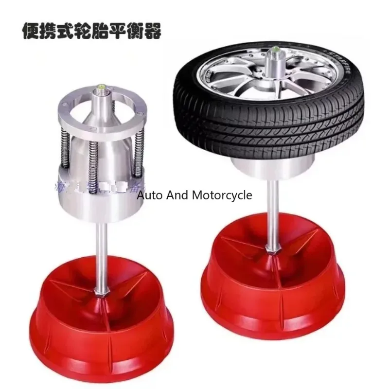 

Portable Hubs Wheel Balancer W/ Bubble Level Heavy Duty Rim Tire Cars Truck Easily Balance Wheels with Hubs From 1-1/2" to 4"