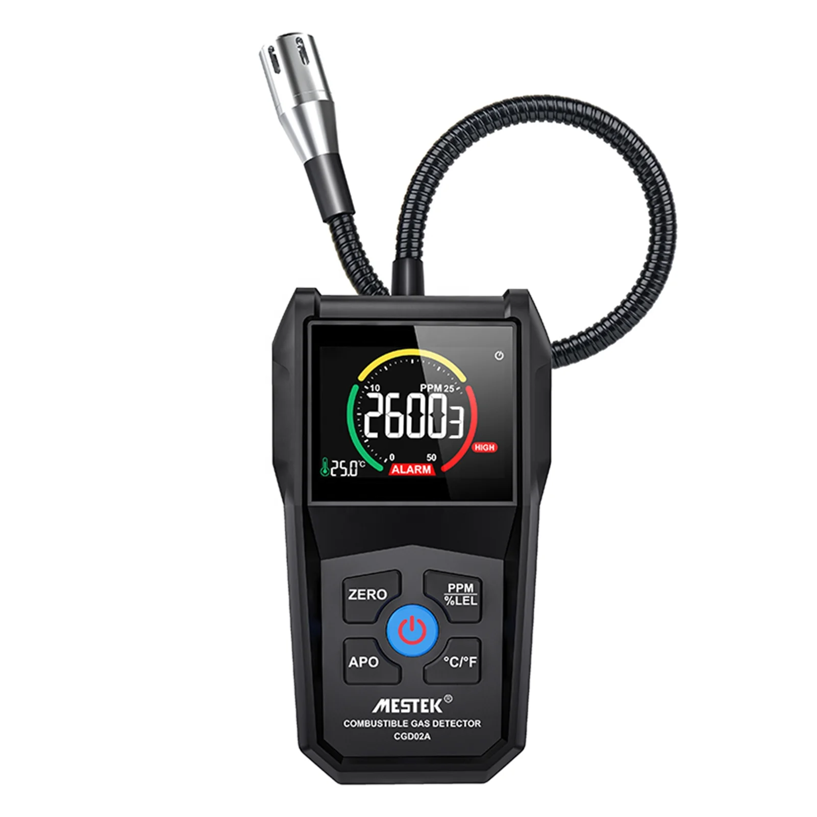 MESTEK CGD02A High Precision Hand-held 0-50000ppm Combustible Gas Leak Detector Tester
MESTEK CGD02A High Precision Hand-held 0-50000ppm Combustible Gas Leak Detector Tester