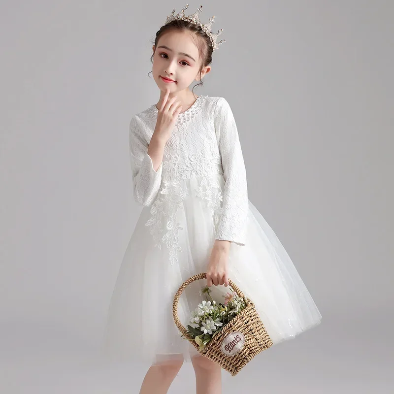 Girls' Dress 2023 Autumn New Children's Wear Mesh Princess Dress Children's Dress Flower Children's Piano Performance Dress Autu
Girls' Dress 2023 Autumn New Children's Wear Mesh Princess Dress Children's Dress Flower Children's Piano Performance Dress Autu
