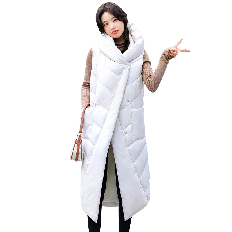 High Quality Thick Warm Cotton Down Vest Jacket Fashion New Winter Women Waistcoat Zipper Solid Long Straight Parka Hooded Coats
High Quality Thick Warm Cotton Down Vest Jacket Fashion New Winter Women Waistcoat Zipper Solid Long Straight Parka Hooded Coats