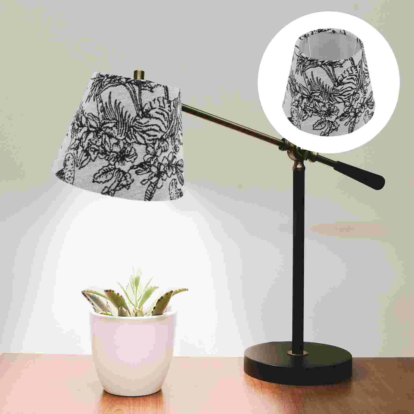 

Embroidery Fabric Lampshade Lamp Tabletop Lamp Shade Tropical Light