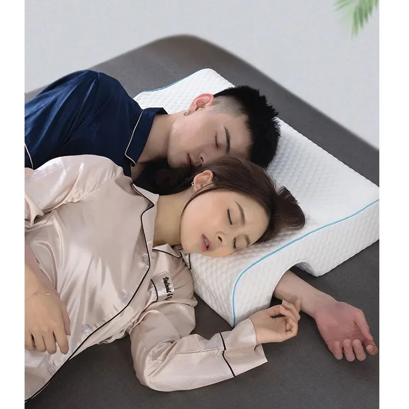 

Memory Foam Couple Pillow Orthopedic Memory Foam Protect Cervical Vertebra Release Arm Pain Pressure Pillow for Side Sleeper