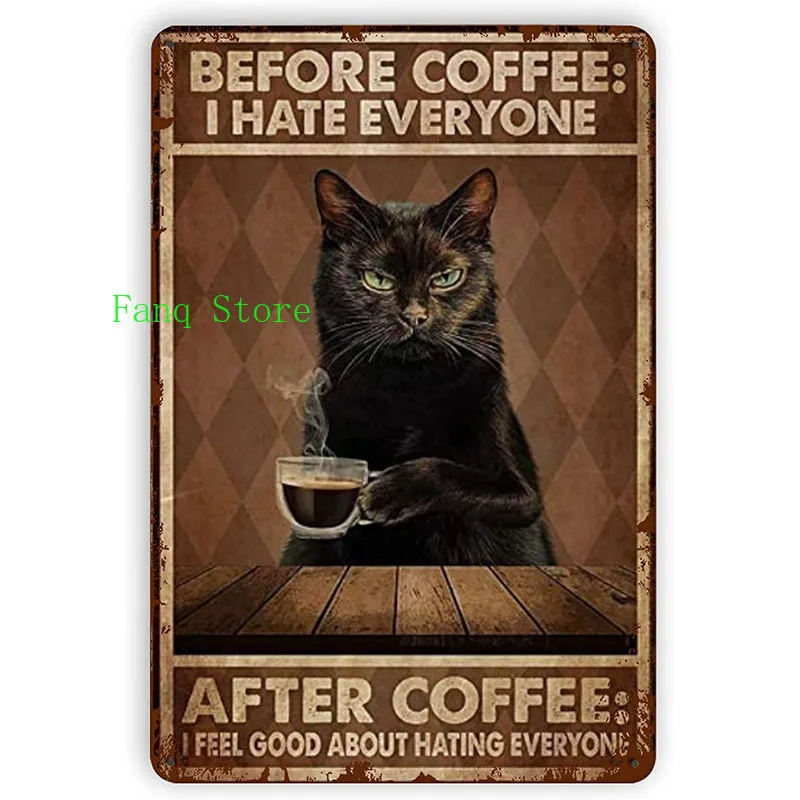1pc Funny Cat Coffee Metal Tin Sign, Vintage Kitchen Signs, Wall Decor, Home Bar Cafe Decorations, Art Poster, 8x12 Inch, Before
1pc Funny Cat Coffee Metal Tin Sign, Vintage Kitchen Signs, Wall Decor, Home Bar Cafe Decorations, Art Poster, 8x12 Inch, Before