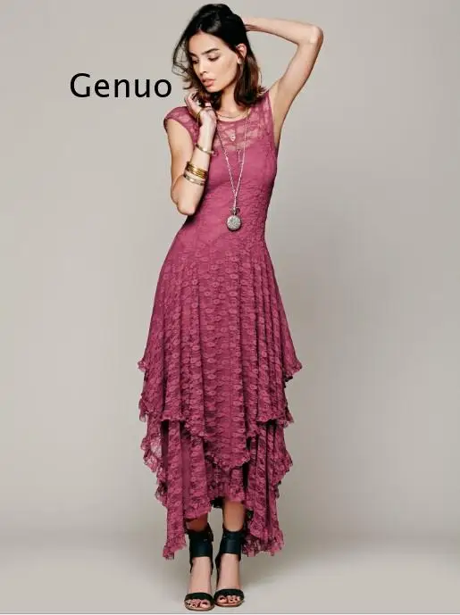 Women's Boho People Sexy Long Dress Double Layered Ruffled Trimming Low V-back Lace Sleeveless Summer Bohemian
Women's Boho People Sexy Long Dress Double Layered Ruffled Trimming Low V-back Lace Sleeveless Summer Bohemian