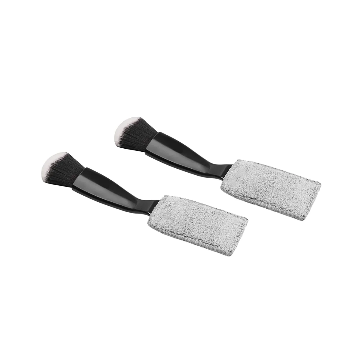 

2Pack Double Head Brush for Car Clean,2 in 1 Car Interior Duster,Car Air Vents Dashboard Screen Clean Brush, Black