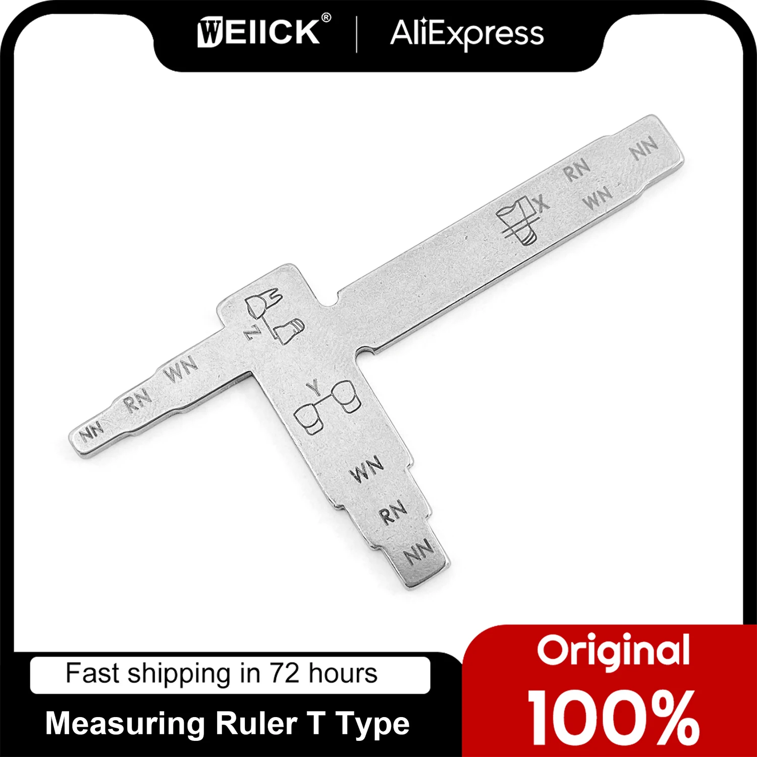 WellCK Stainless Steel Dental Measuring Ruler T Type Interdental Measurement Dental Implant Position Planning Ruler Dental Tool
WellCK Stainless Steel Dental Measuring Ruler T Type Interdental Measurement Dental Implant Position Planning Ruler Dental Tool