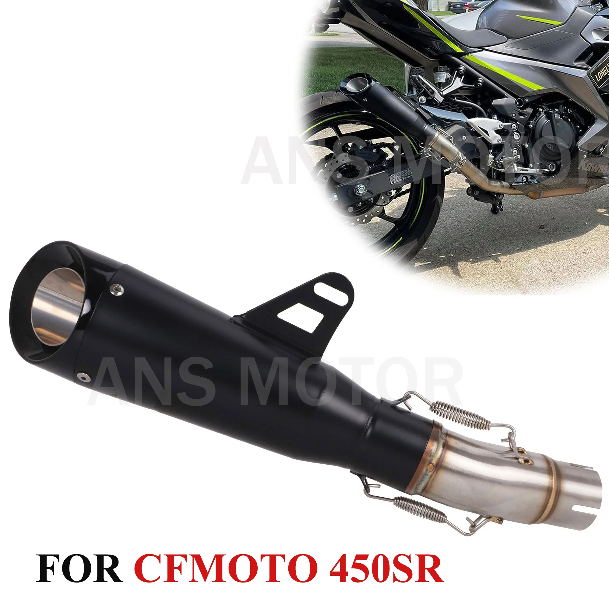 

Motorcycle Exhaust System Slip On Exhaust Muffler Tail Pipes For CFMOTO 450SR 450 SR