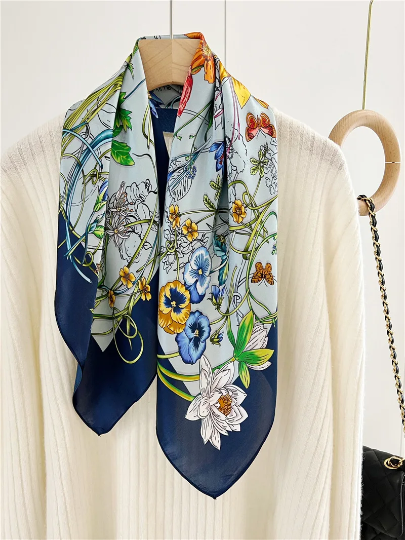 Fashion 100% Real Silk Square Scarf Women Neckerchief Foulard Female Bufanda Scarves Bandana Wrap Kerchief Hijab Shawls 12MuMI
Fashion 100% Real Silk Square Scarf Women Neckerchief Foulard Female Bufanda Scarves Bandana Wrap Kerchief Hijab Shawls 12MuMI
